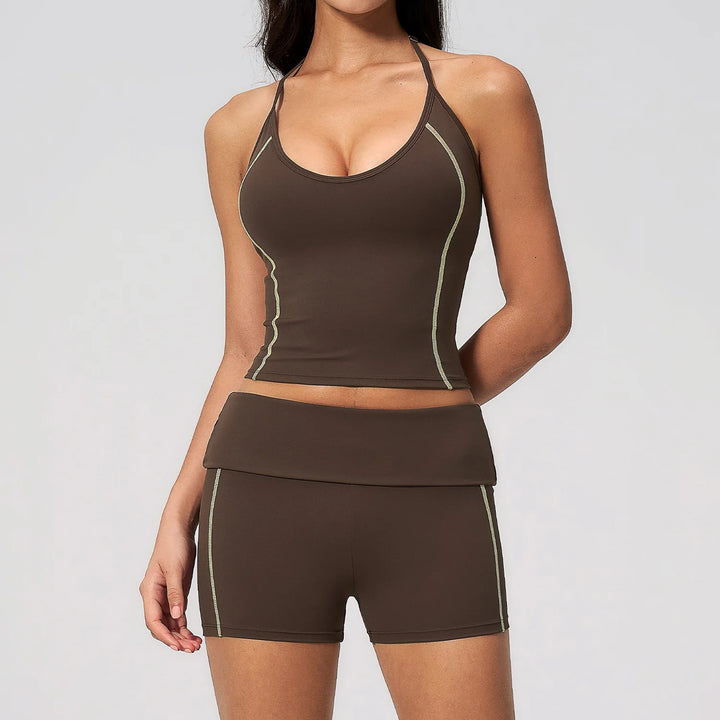 Linea Contrast Short Set - Mist Blue